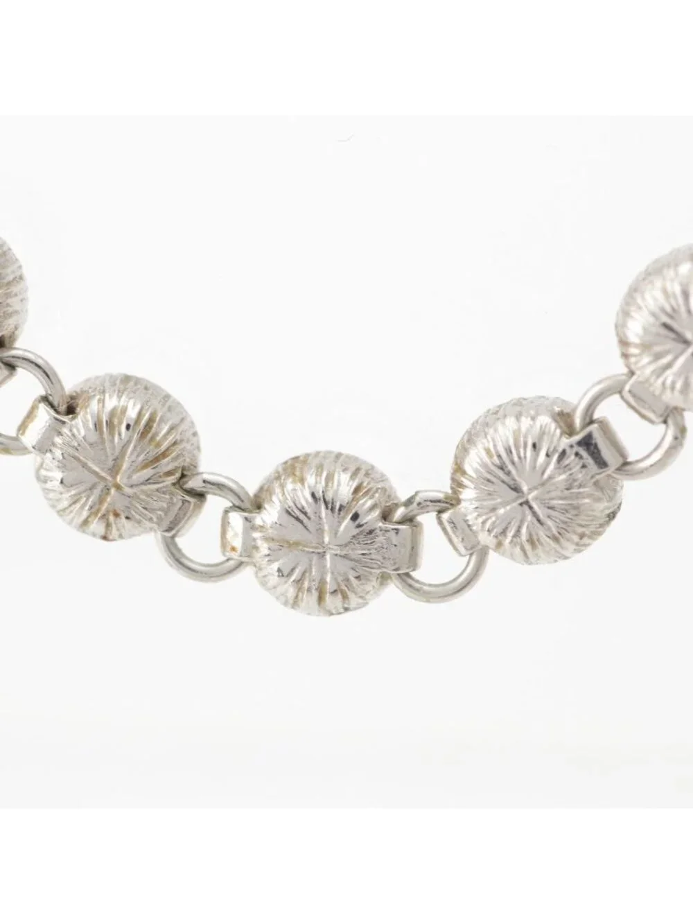 Chanel 24 Pearl Rhinestone Necklace Silver